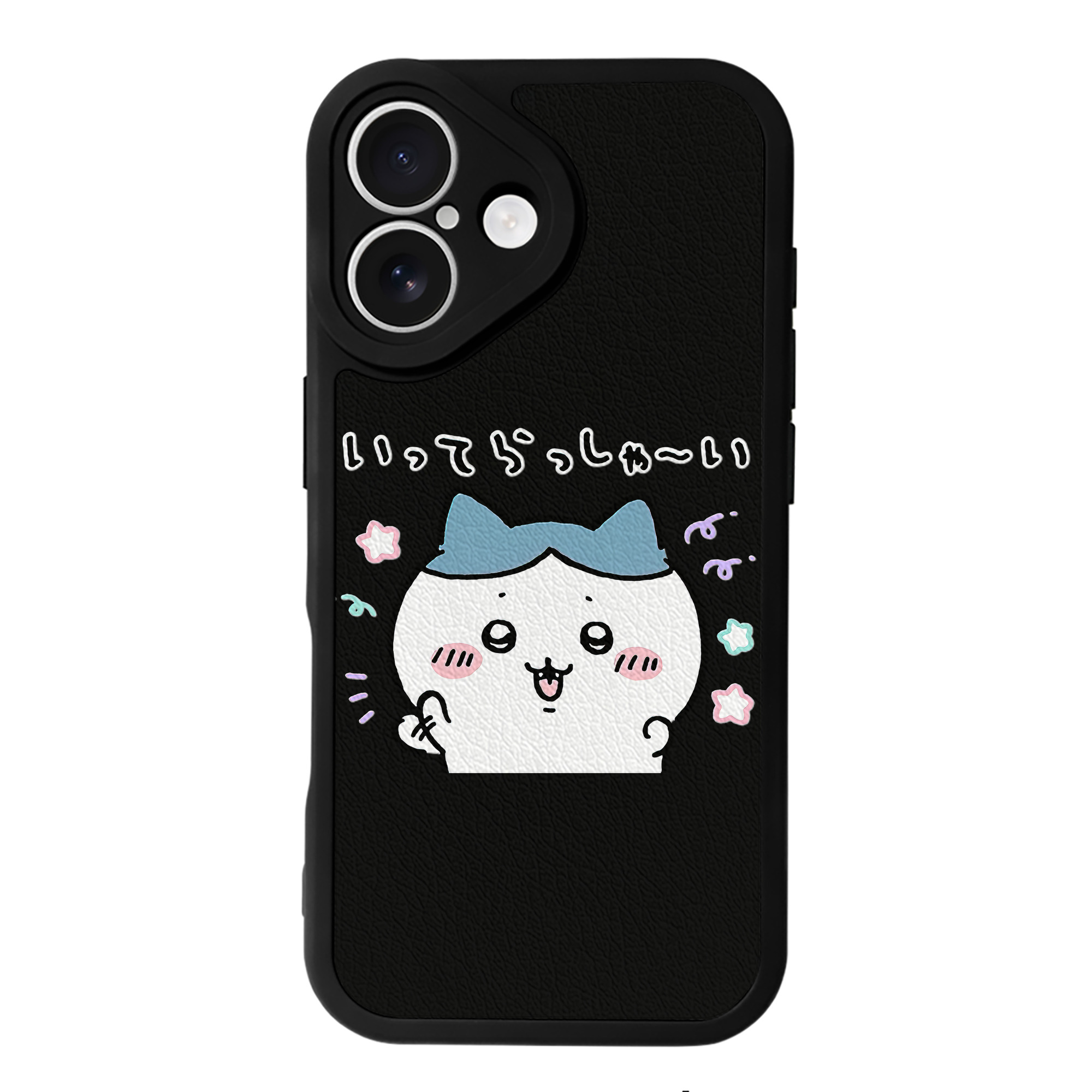 （画像用） ちいかわ ハチワレ Chii-kawa hachiware 【iPhone 16シリーズ対応】シリコンスマホケース（レザー調） 材質：シリコン